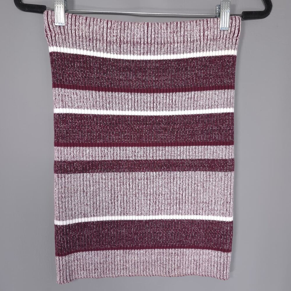 ALEXANDER WANG Women Pencil Skirt MEDIUM Striped Tube Designer Knit CA00985